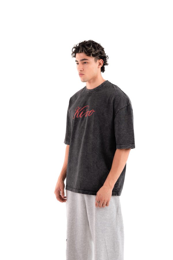 Path washed Plack T-shirt