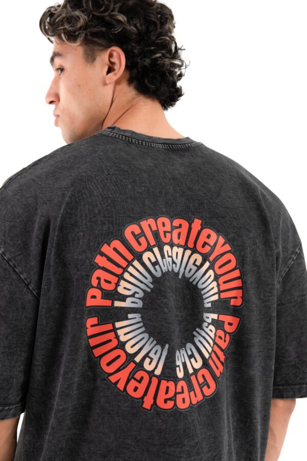 Path washed Plack T-shirt