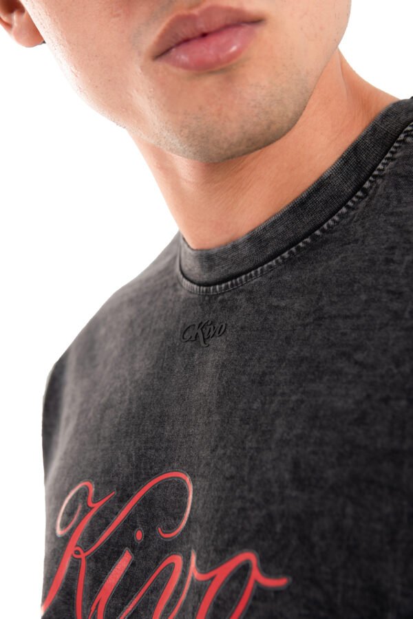 Path washed Plack T-shirt